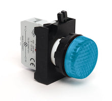 Lade das Bild in den Galerie-Viewer, EMAS CP0M0XM 22mm IP65 blue indicator lamp, 100-230V - alternative view