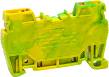 Load image into Gallery viewer, Onka OTK 4.0mm Earth Ground DIN Rail Terminal, Clip On Push Fit (1199)