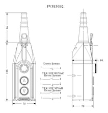 Load image into Gallery viewer, EMAS PV3E30B2 Crane Pendant, Single Speed + Emergency