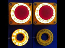 Load and play video in Gallery viewer, EMAS BET60FLASH2 Flashing Emergency Stop Legend Plate 24V AC/DC