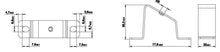 Load image into Gallery viewer, Onka DIN Rail Angled Mounting Bracket M5, Slotted (4172)
