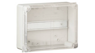 Wiska CLWIB3/DR clear lid junction box with DIN rail