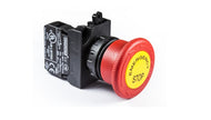 EMAS CP200EE - IP65 Labelled Emergency Stop 40mm Head Turn Release (1 N.C.)