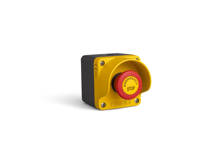 Metal IP65 Emergency Stop Control Box With Shroud EMAS M1C200EE | UK ...