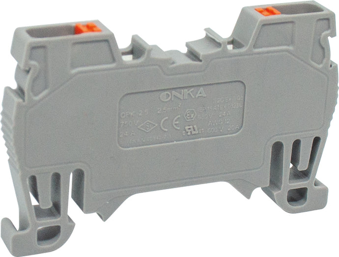 Onka 4,0mm2 OPK Push Fit Terminal For DIN Rail 32A Rated (1512)