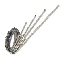 Load image into Gallery viewer, Type K Thermocouple Sensor, 5mm Dia 50-200mm Length Stainless Probe 400C Max (2M Lead)

