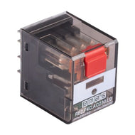 EMAS RE2.F4C.AC230.L0 industrial relay, 4 changeover contacts, 6A, 14 pin, 230V AC coil, with LED