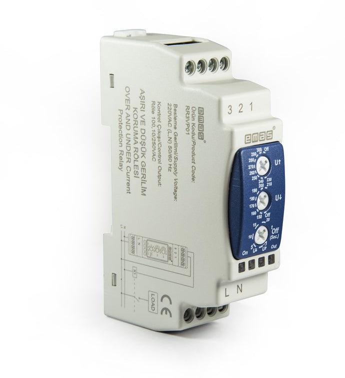 EMAS RR3VP01 Single Phase Voltage Protection Relay