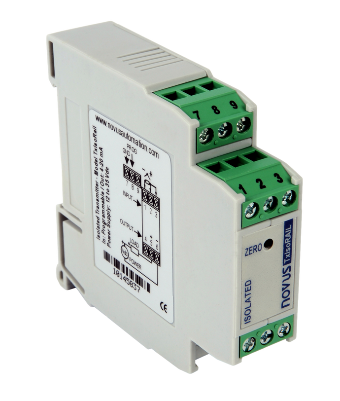 Novus TxIsoLoop-2 - Loop Powered Splitter/Isolator (2CH, 4-20mA)