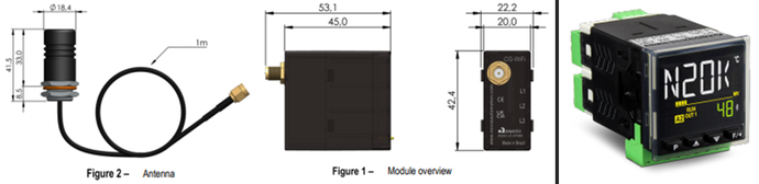 Novus N20K48 - CG-WiFi ClickNGo Antenna - Panel Mount