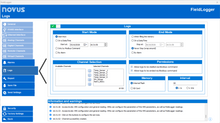 Load image into Gallery viewer, Novus FieldLogger data logging set-up in free NXperience configuration software - start/end mode, channel selection, memory and log interval
