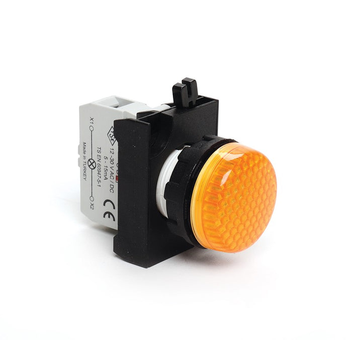 EMAS CP080XS - IP65 Indicator Lamp Yellow 22mm (12-30V)