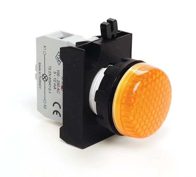 EMAS CP0S0XS - IP65 Indicator Lamp Yellow 22mm (100-230V)