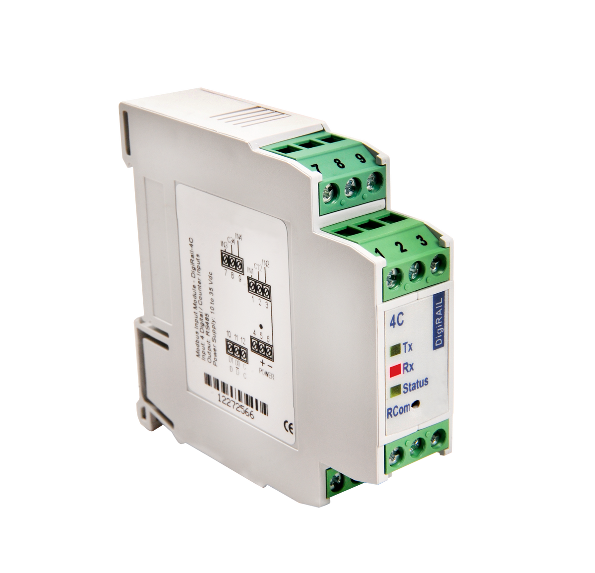 Novus DigiRail 2A/4C/2R RS485 Modbus IO (Analogue, Digital, Relay ...