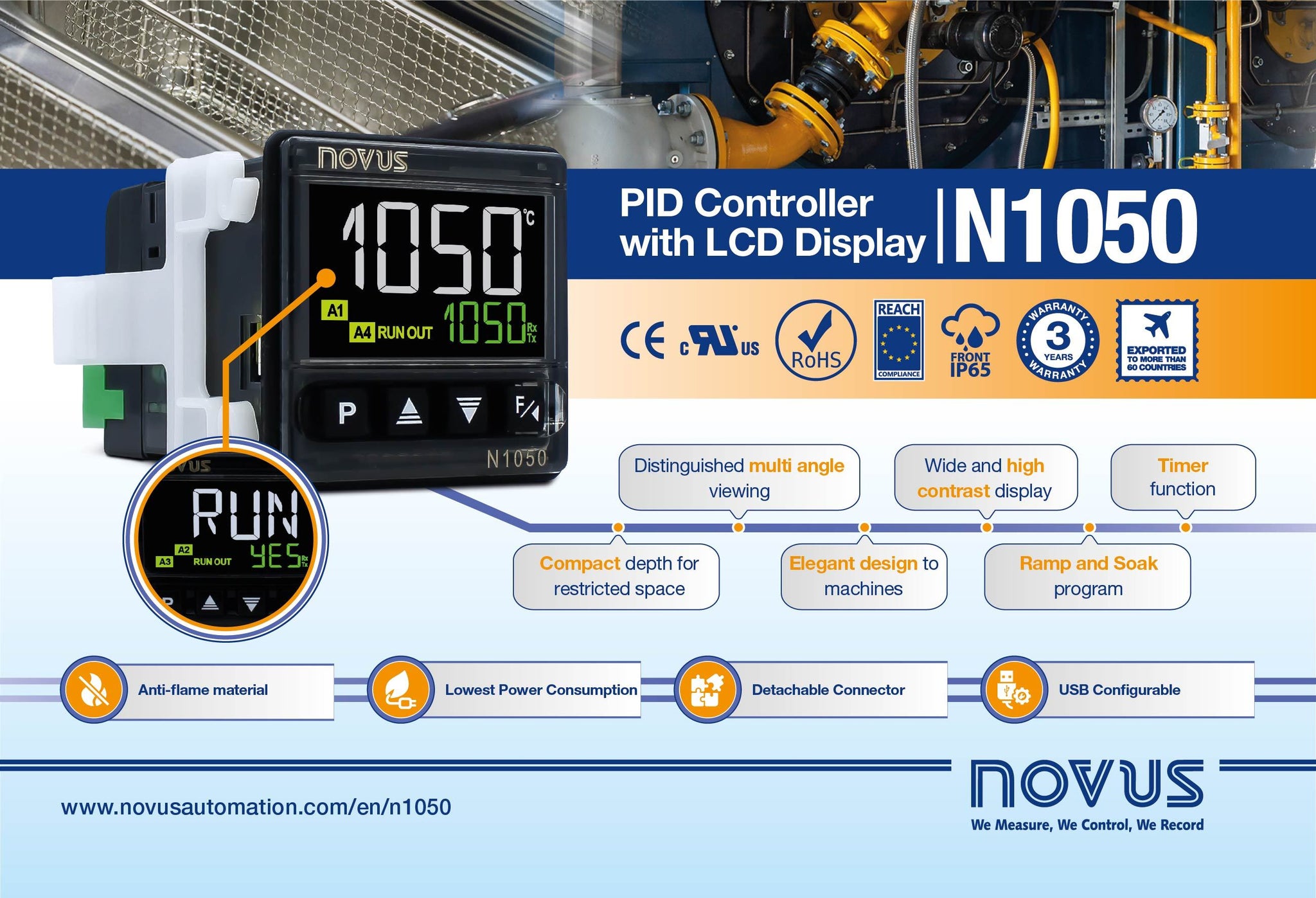 Ramp Soak PID Controller SSR Pulse 3 Relays RS485 N1050 PRRR