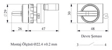 Load image into Gallery viewer, EMAS CP100S20 - IP65 Selector Switch 2 Pos. On/Off Stay Put (1 N.O. Contact)
