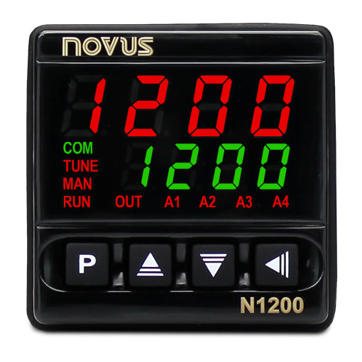 Novus N1200-DIO | PID Process Controller | Pulse, Relay+Analog Outputs (100-240V)